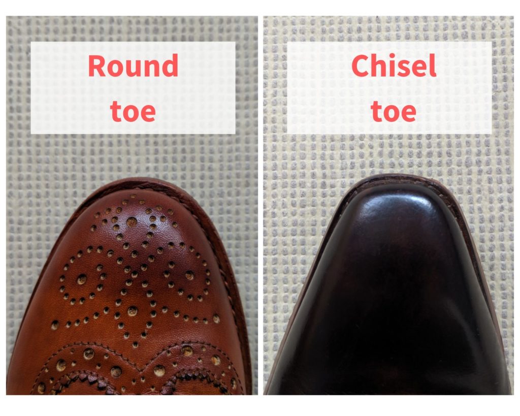 Round toe and Chisel toe