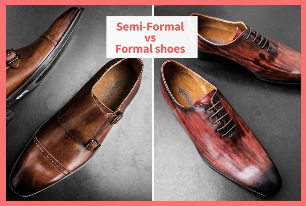 difference between formal and semi formal shoes