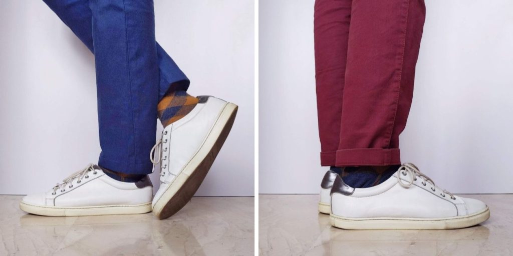 chinos with sneakers