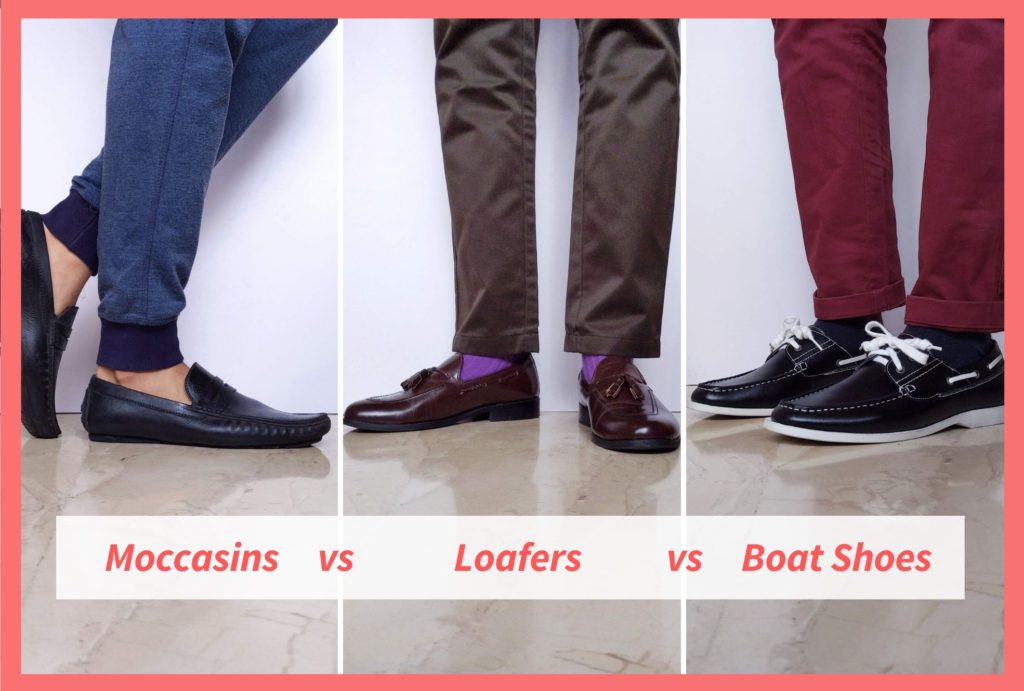 loafers vs moccasins vs boat shoes
