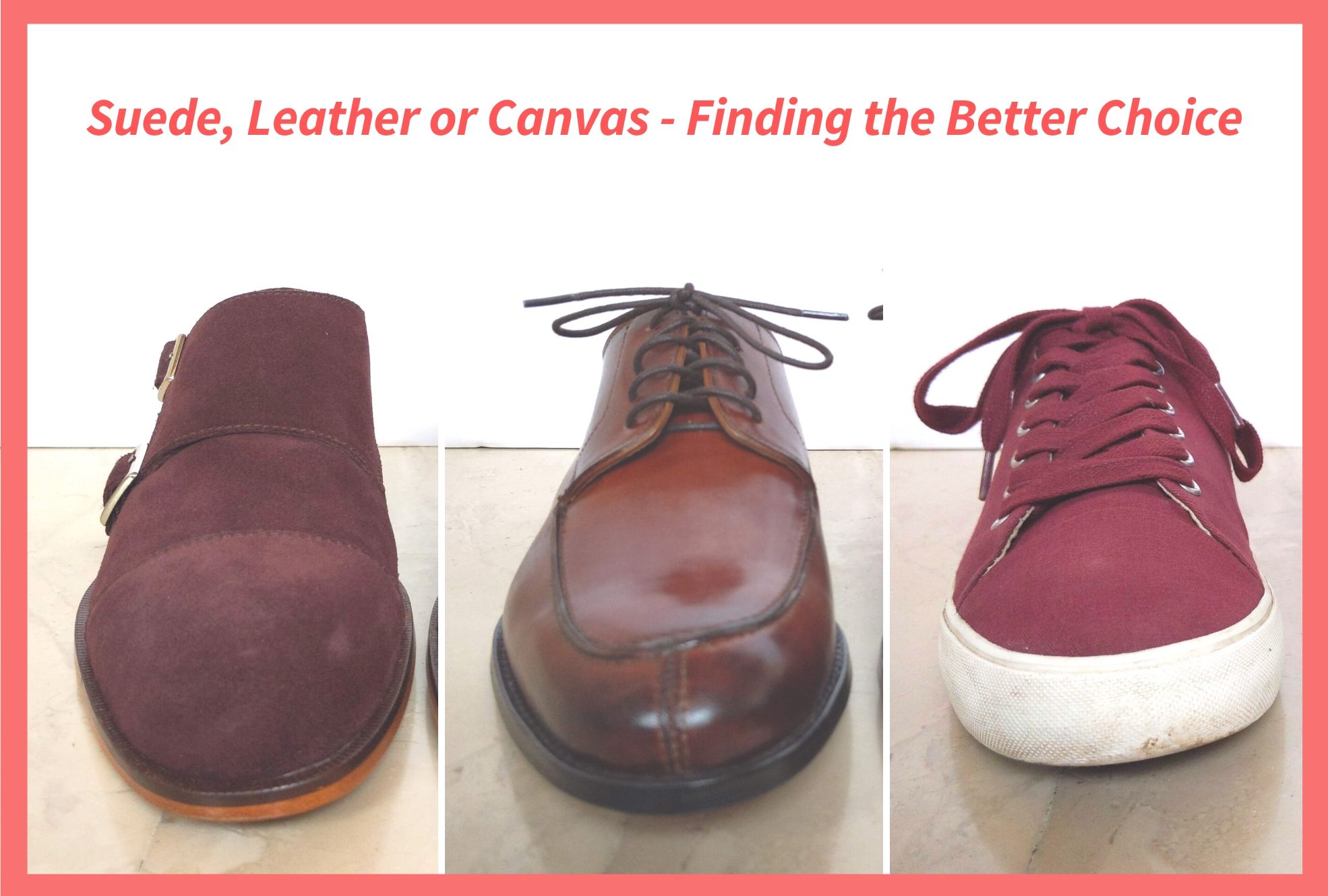 canvas and leather shoes