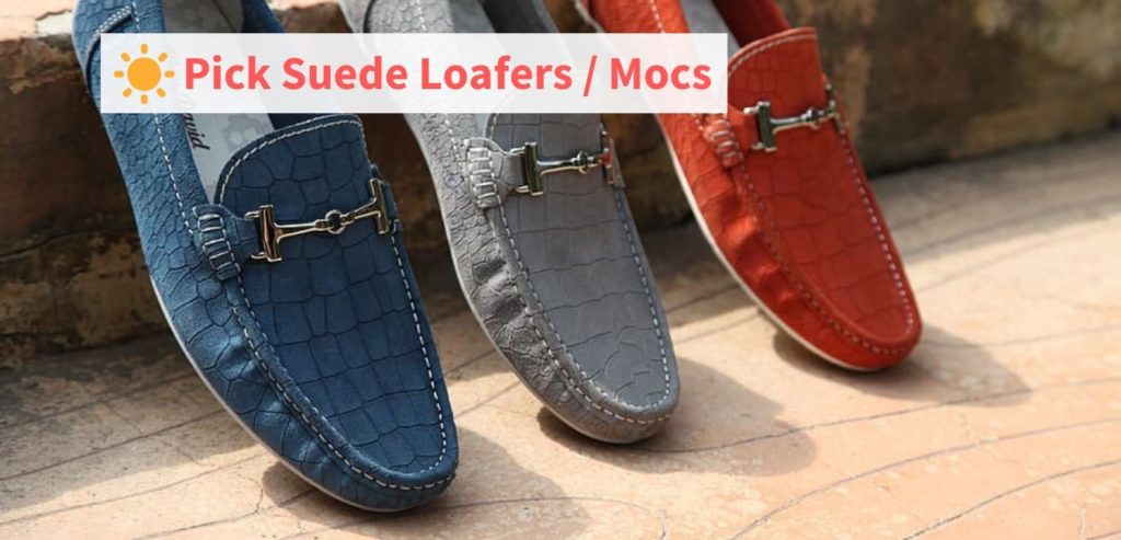 Wählen Sie Wildleder-Loafers / Mocs