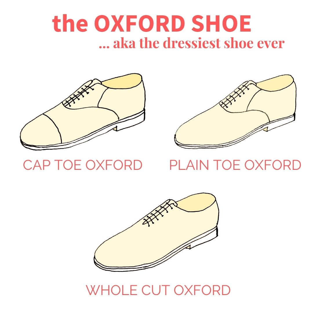 Different types of hot sale oxford shoes