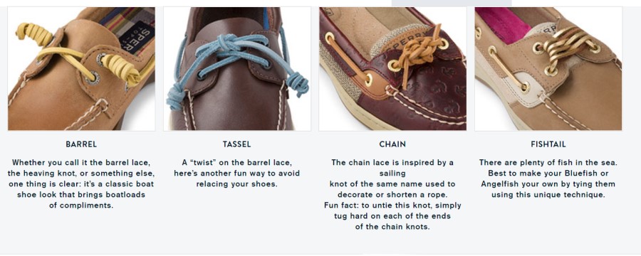 Fun ways to lace boat shoes