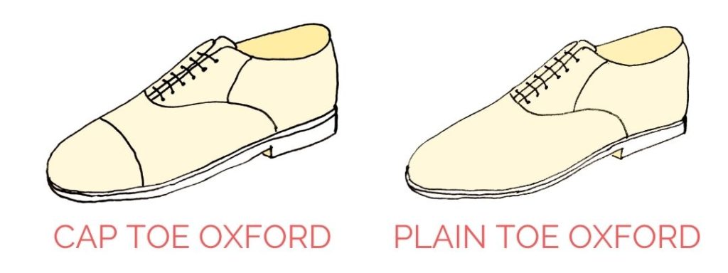 oxford shoe toe styles